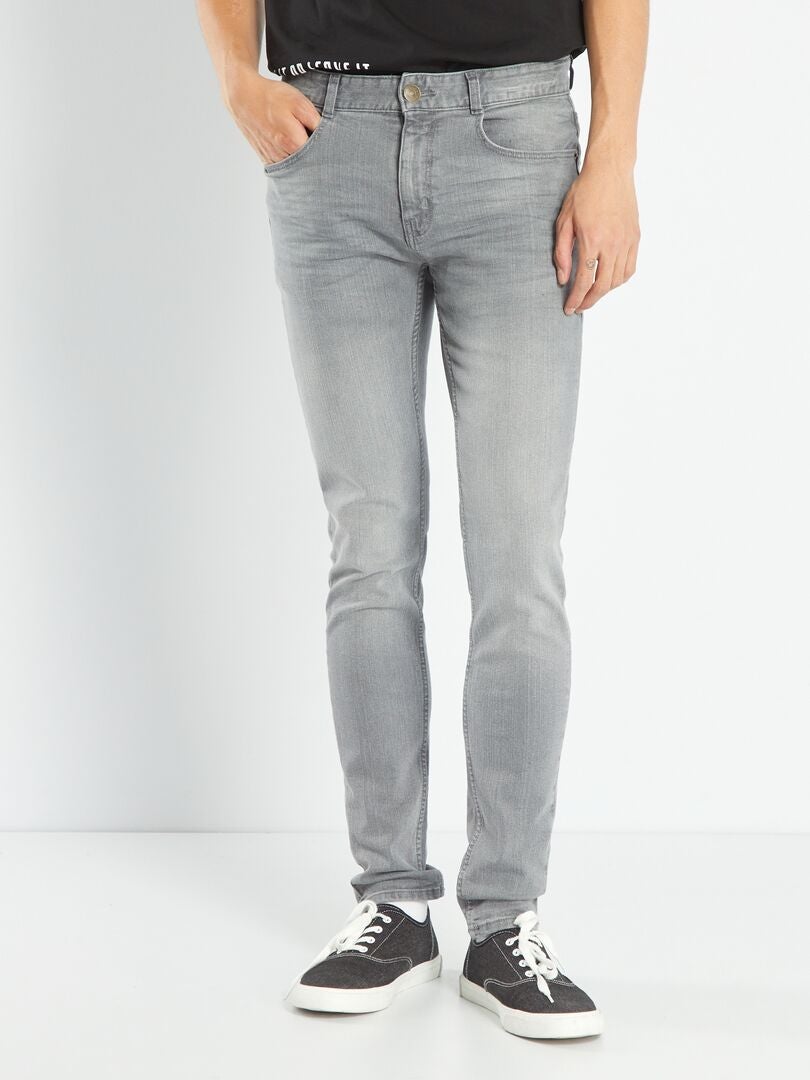 Slim-fit jeans GRIJS - Kiabi