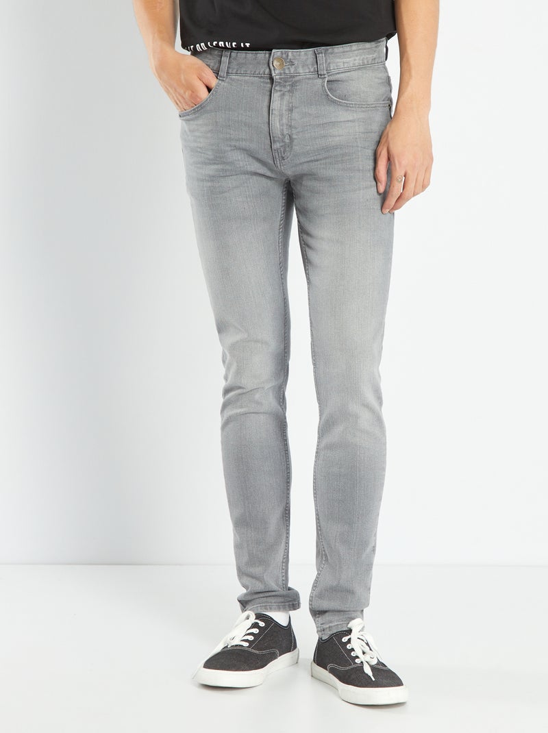 Slim-fit jeans GRIJS - Kiabi