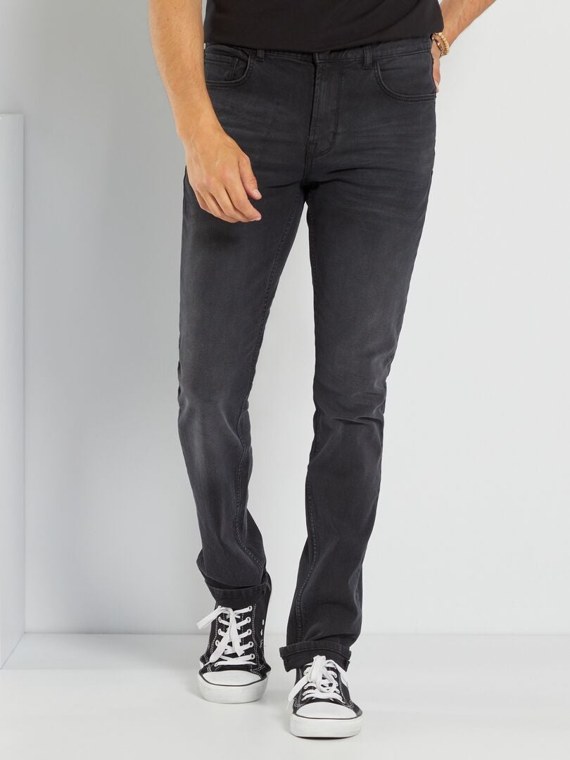 Slim-fit jeans L34 donkergrijs - Kiabi