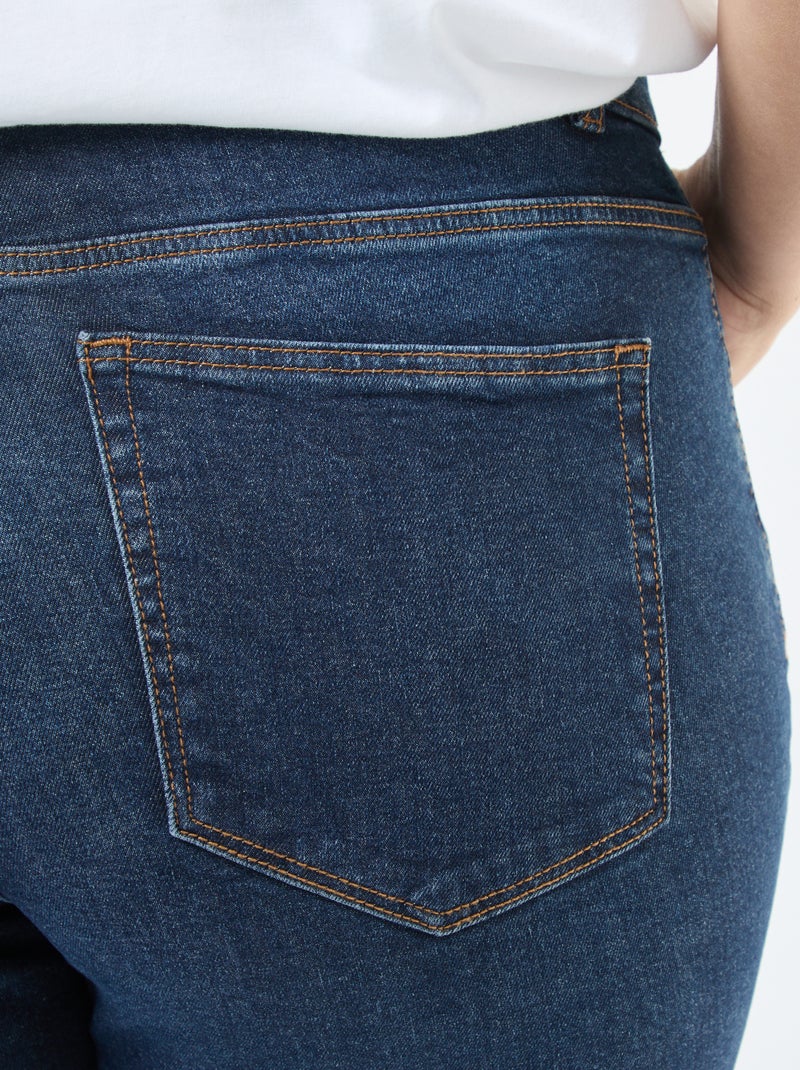 Slim-fit jeans met hoge taille - L28 BLAUW - Kiabi