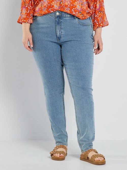 Slim-fit jeans met hoge taille - L28 - Kiabi