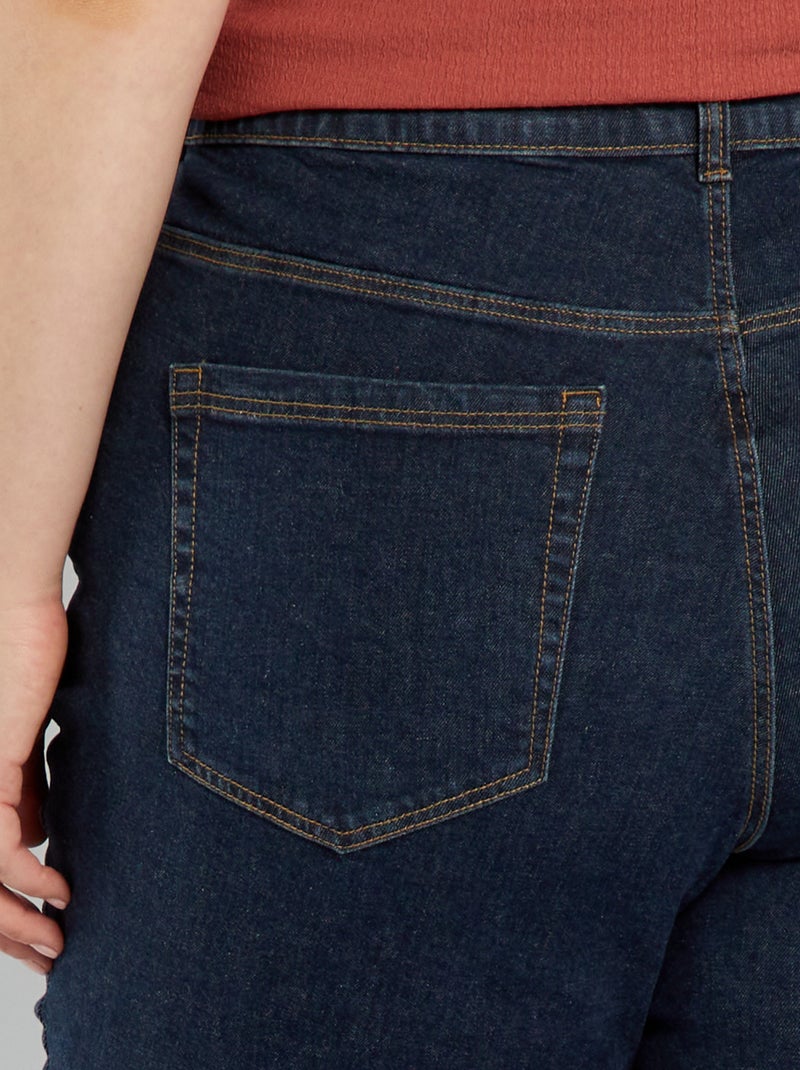 Slim-fit jeans met hoge taille - L32 BLAUW - Kiabi