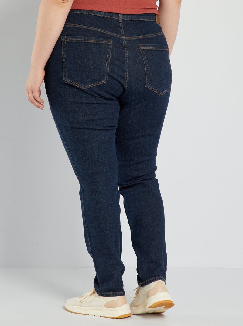 Slim-fit jeans met hoge taille - L32 BLAUW - Kiabi