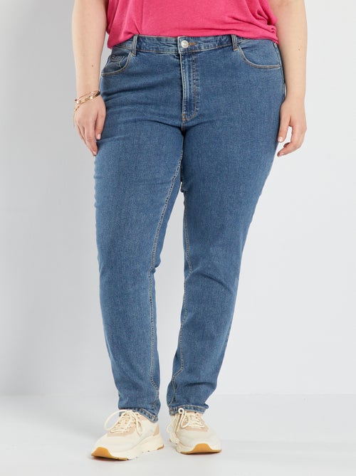 Slim-fit jeans met hoge taille - L32 - Kiabi