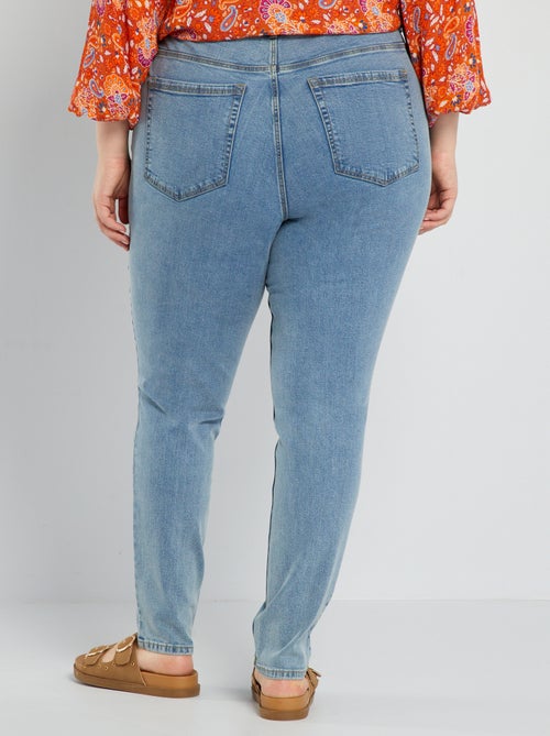 Slim-fit jeans met hoge taille - L32 - Kiabi