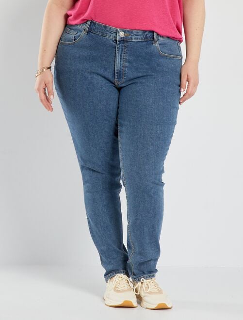 Slim-fit jeans met hoge taille - L34 - Kiabi