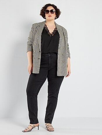 Slim-fit jeans met hoge taille - L34 - Kiabi