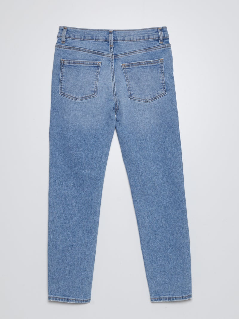 Slim-fit jeans met verstelbare taille BLAUW - Kiabi