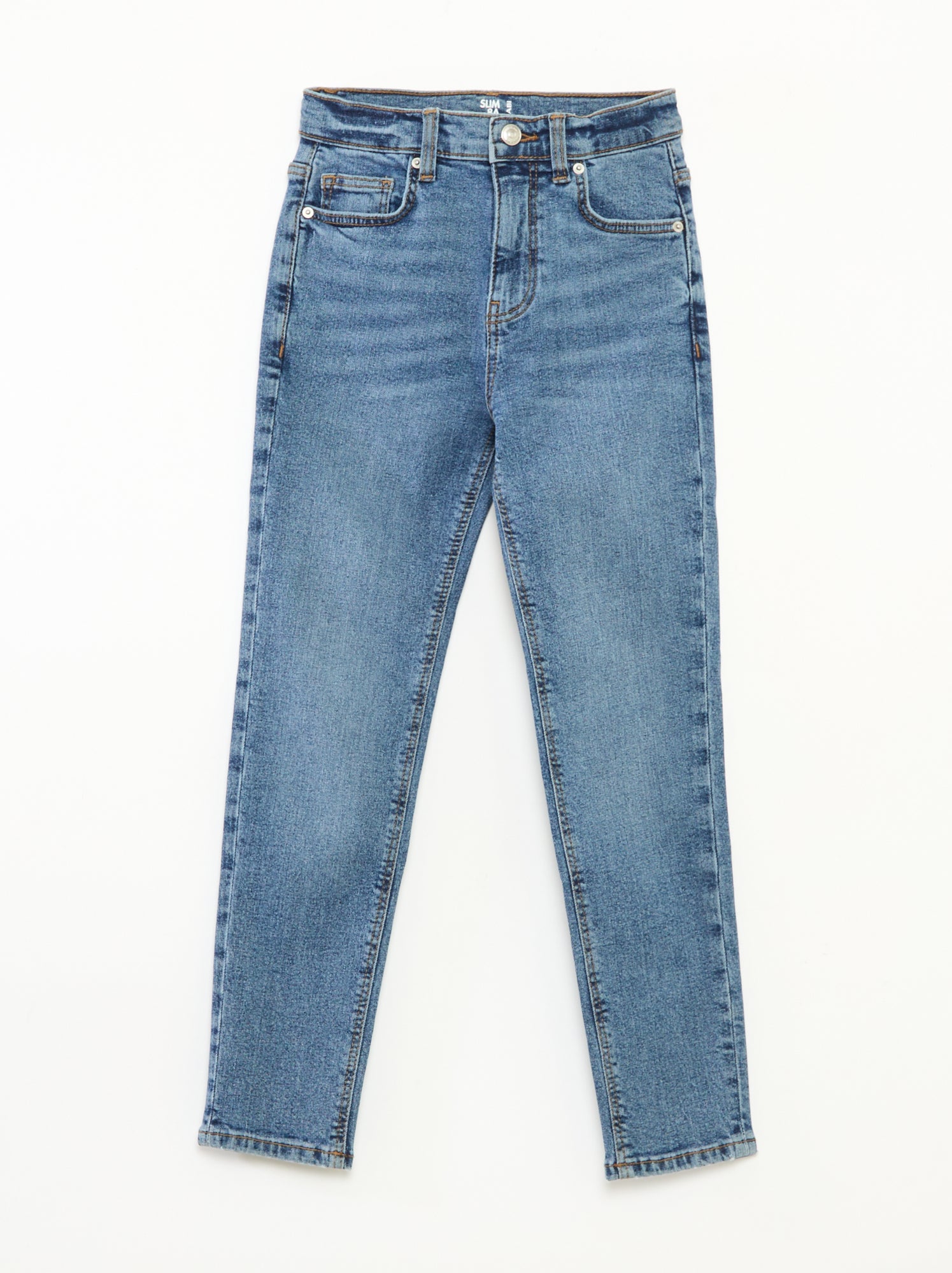 Slim-fit jeans met verstelbare taille