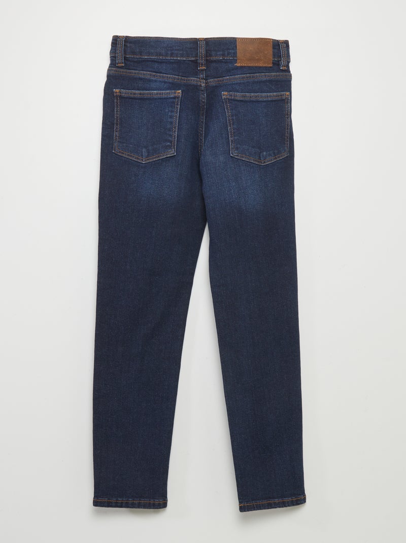 Slim-fit jeans met verstelbare taille BLAUW - Kiabi