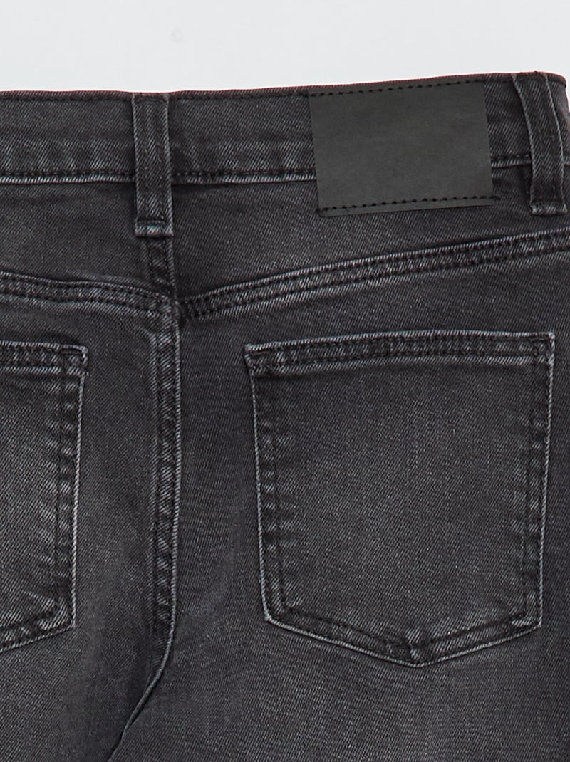 Slim-fit jeans met verstelbare taille ZWART - Kiabi