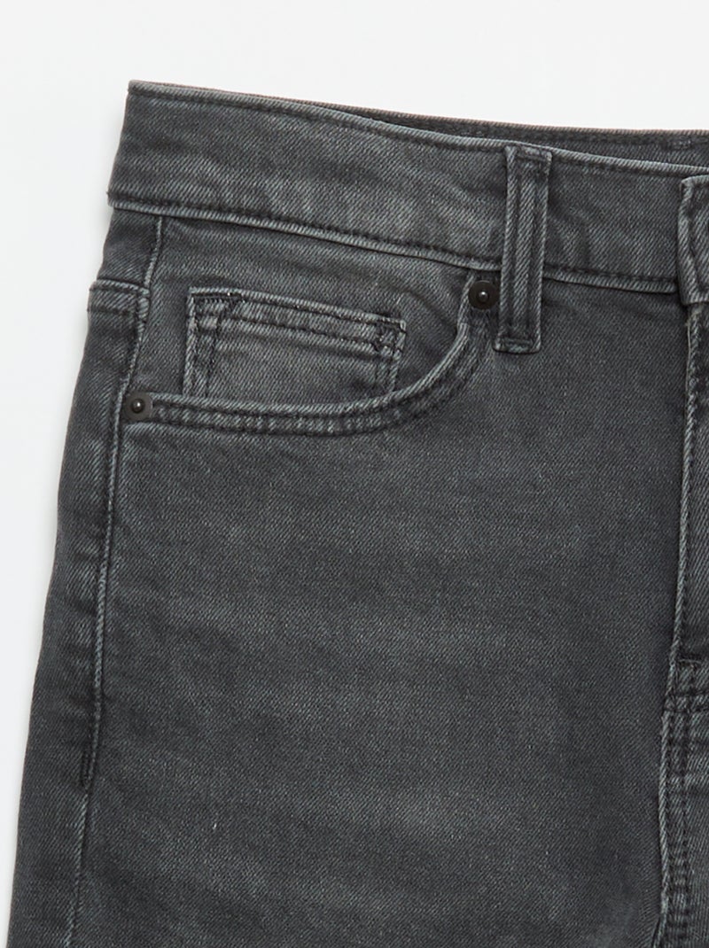 Slim-fit jeans met verstelbare taille Zwart - Kiabi
