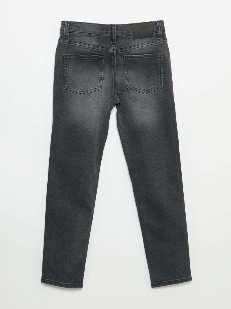 Slim-fit jeans met verstelbare taille Zwart - Kiabi