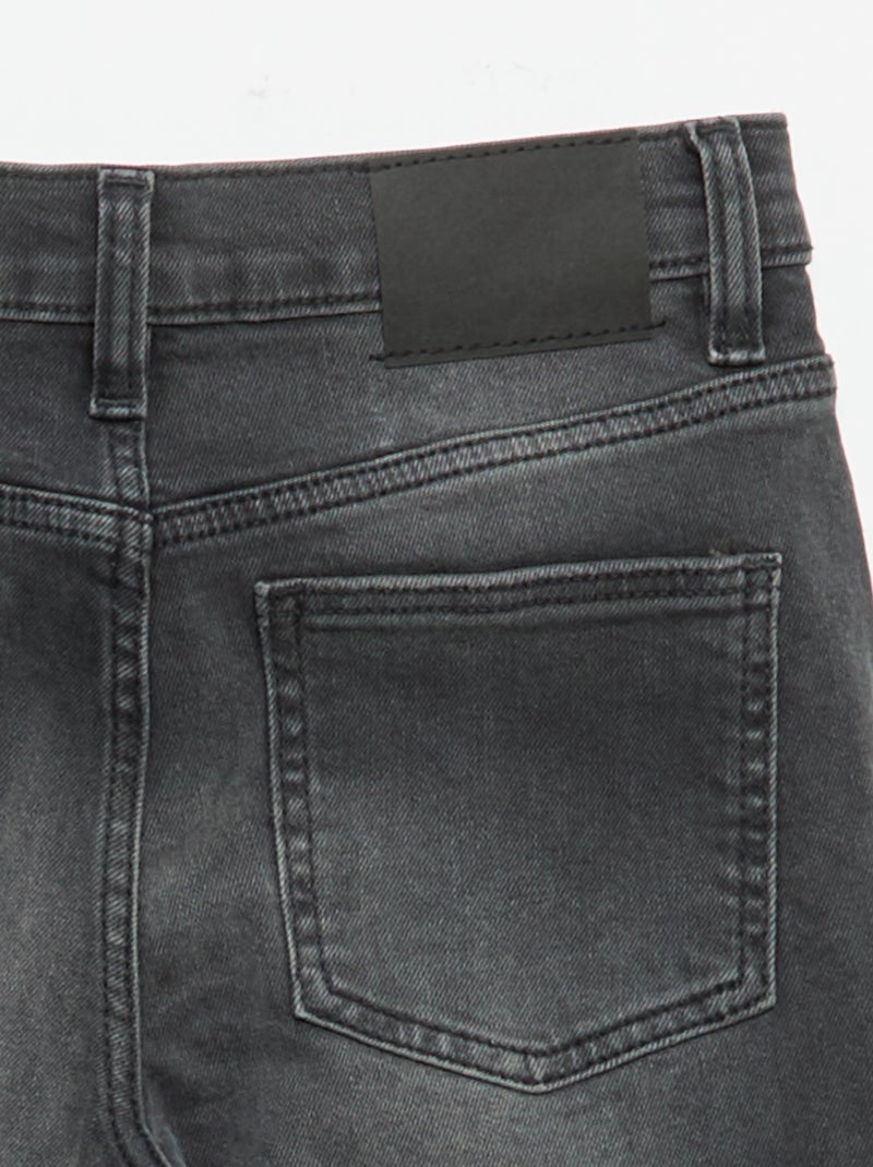 Slim-fit jeans met verstelbare taille Zwart - Kiabi