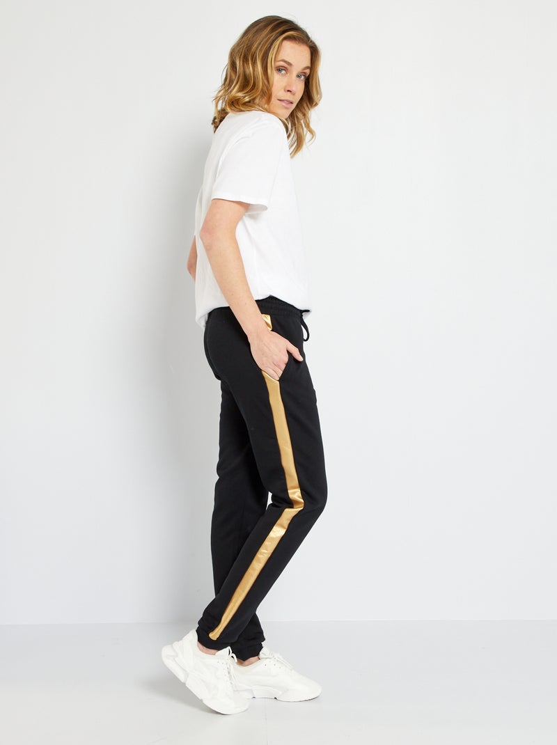 Slim-fit joggingbroek zwart - Kiabi