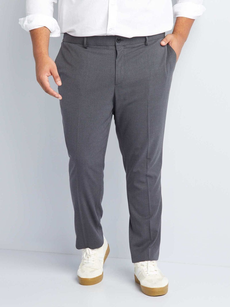 Slim fit kostuumbroek GRIJS - Kiabi