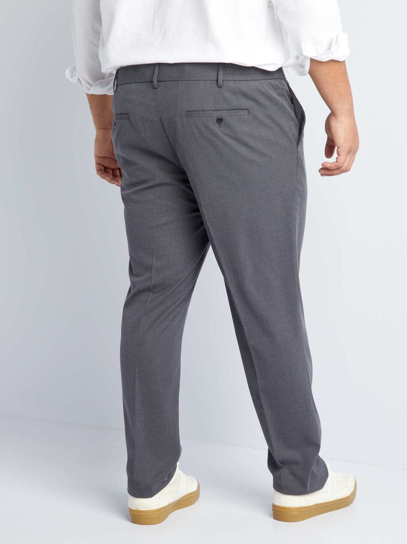 Slim fit kostuumbroek GRIJS - Kiabi