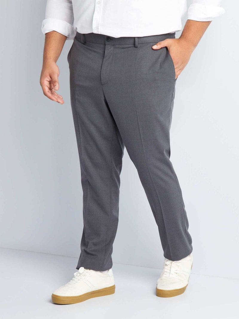 Slim fit kostuumbroek GRIJS - Kiabi