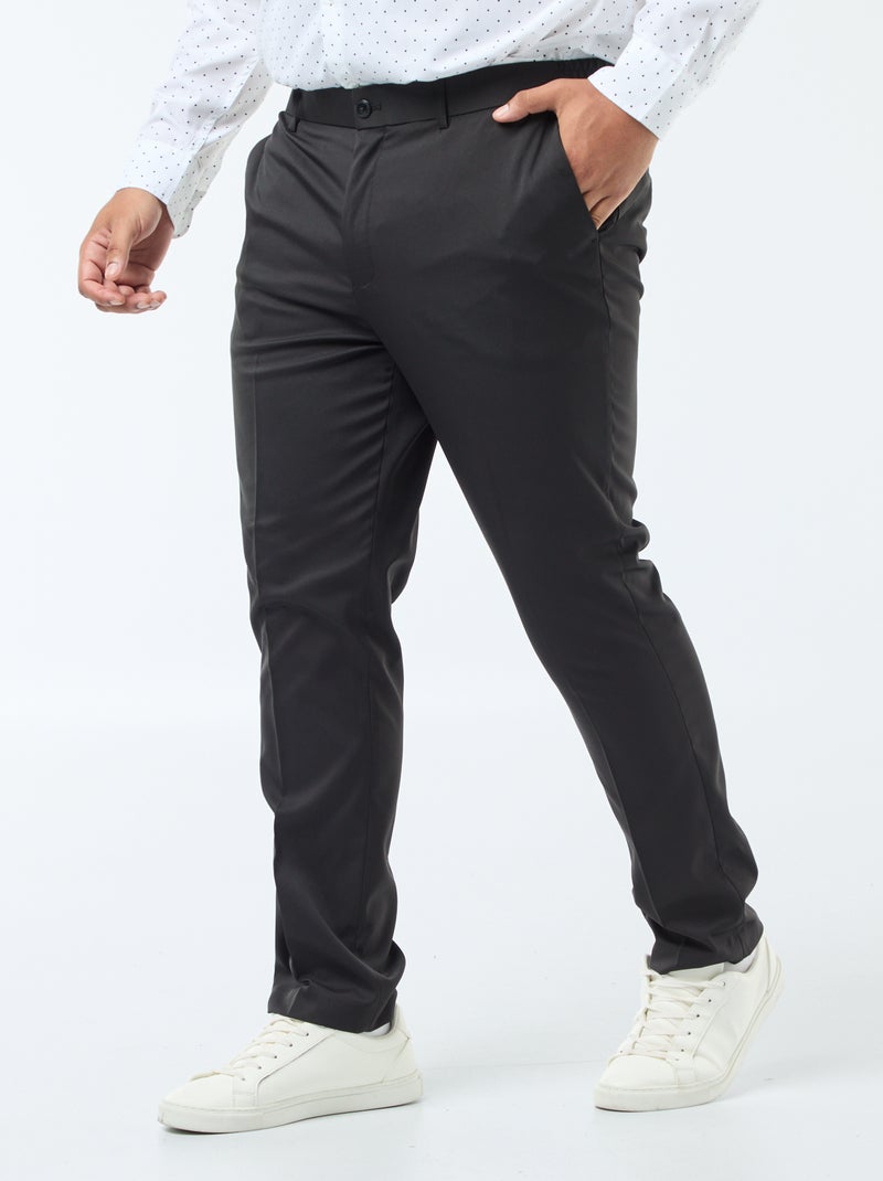 Slim fit kostuumbroek zwart - Kiabi