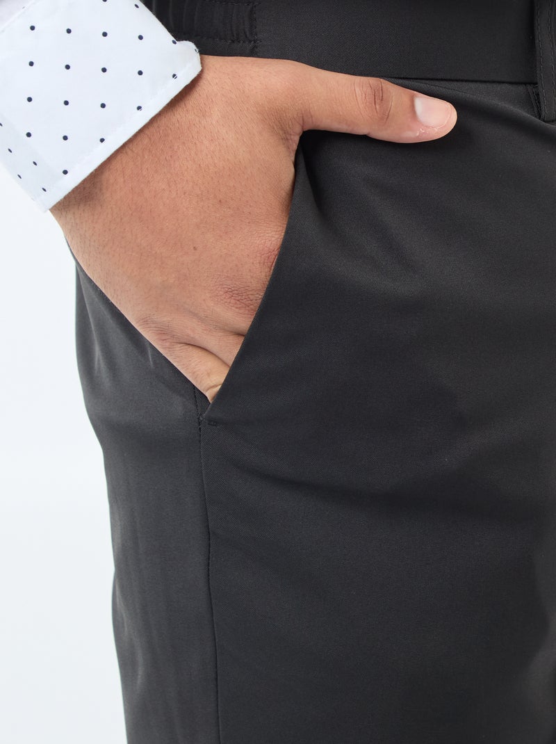 Slim fit kostuumbroek zwart - Kiabi