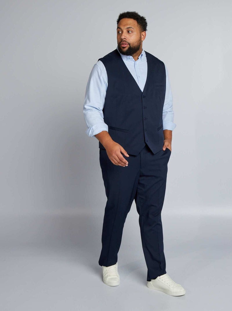 Slim-fit kostuumvest BLAUW - Kiabi