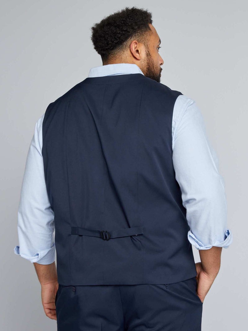 Slim-fit kostuumvest BLAUW - Kiabi