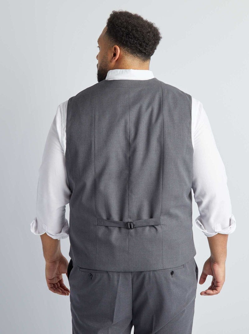 Slim-fit kostuumvest GRIJS - Kiabi