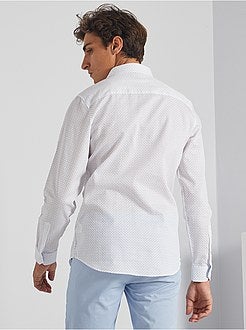 Slim-fit overhemd met klein motief - Kiabi