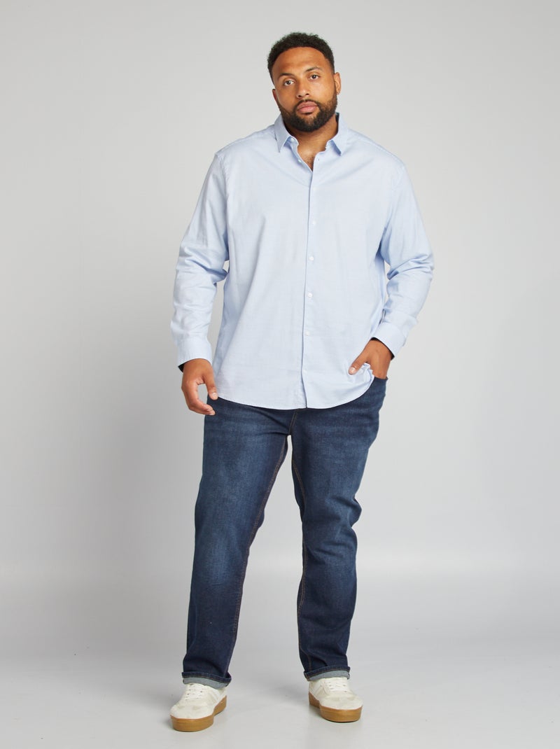 Slim-fit overhemd met stippen WIT - Kiabi