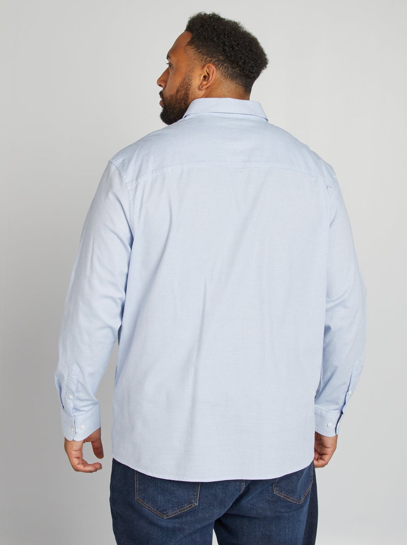 Slim-fit overhemd met stippen WIT - Kiabi