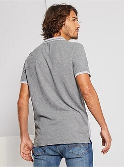 Slim-fit polo met color block - Kiabi