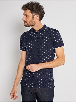 Slim-fit polo met klein motief - Kiabi