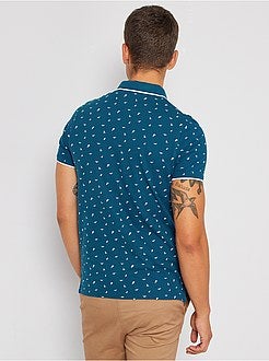 Slim-fit polo met klein motief - Kiabi