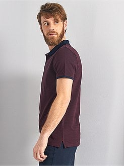 Herenmode maat S-XXL - Slim-fit polo met stippen - Kiabi