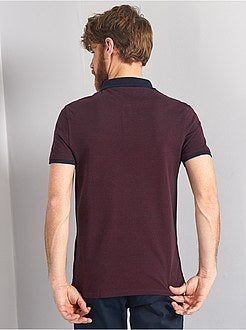 Herenmode maat S-XXL - Slim-fit polo met stippen - Kiabi