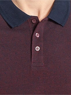 Herenmode maat S-XXL - Slim-fit polo met stippen - Kiabi