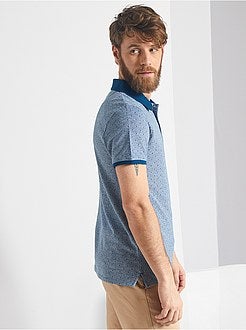 Herenmode maat S-XXL - Slim-fit polo met stippen - Kiabi