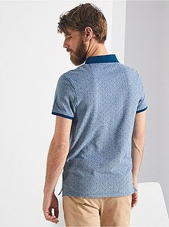 Herenmode maat S-XXL - Slim-fit polo met stippen - Kiabi