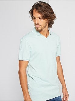 Slim-fit polo met V-hals - Kiabi