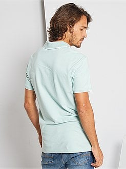 Slim-fit polo met V-hals - Kiabi