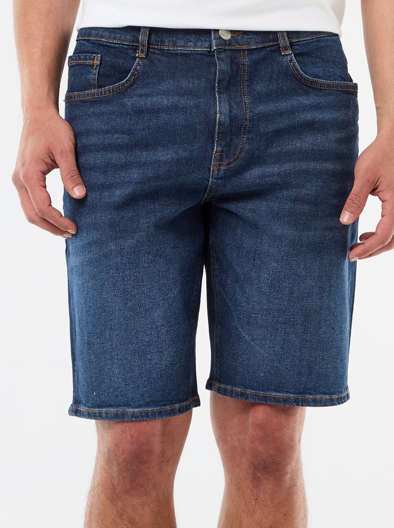 Slim fit spijkerbermuda Blauw - Kiabi