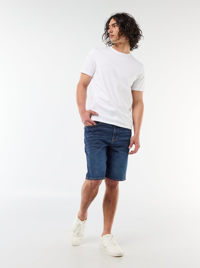 Slim fit spijkerbermuda Blauw - Kiabi