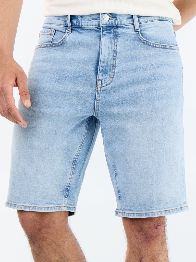 Slim fit spijkerbermuda Blauw - Kiabi