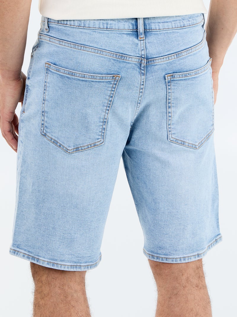 Slim fit spijkerbermuda Blauw - Kiabi
