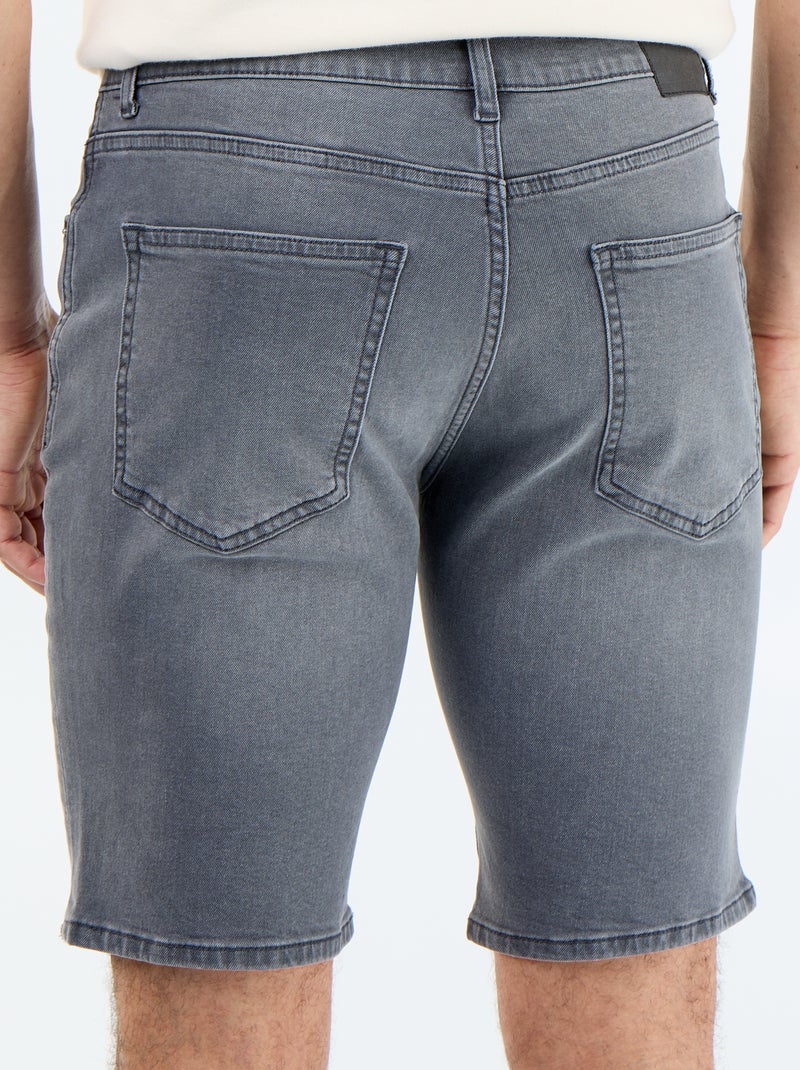 Slim fit spijkerbermuda Grijs - Kiabi