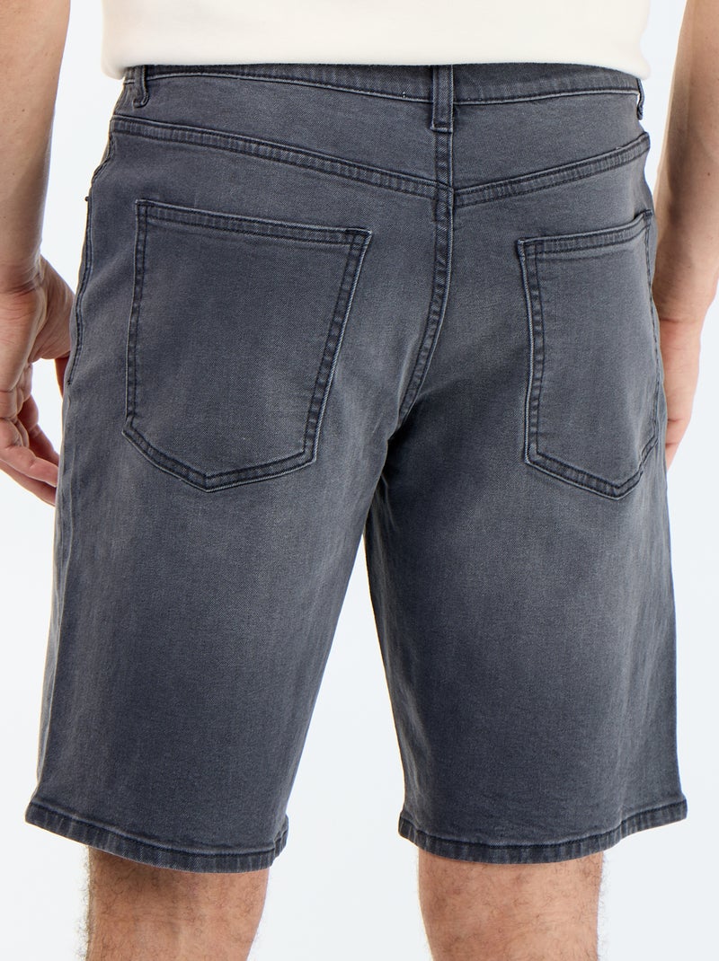 Slim fit spijkerbermuda Grijs - Kiabi