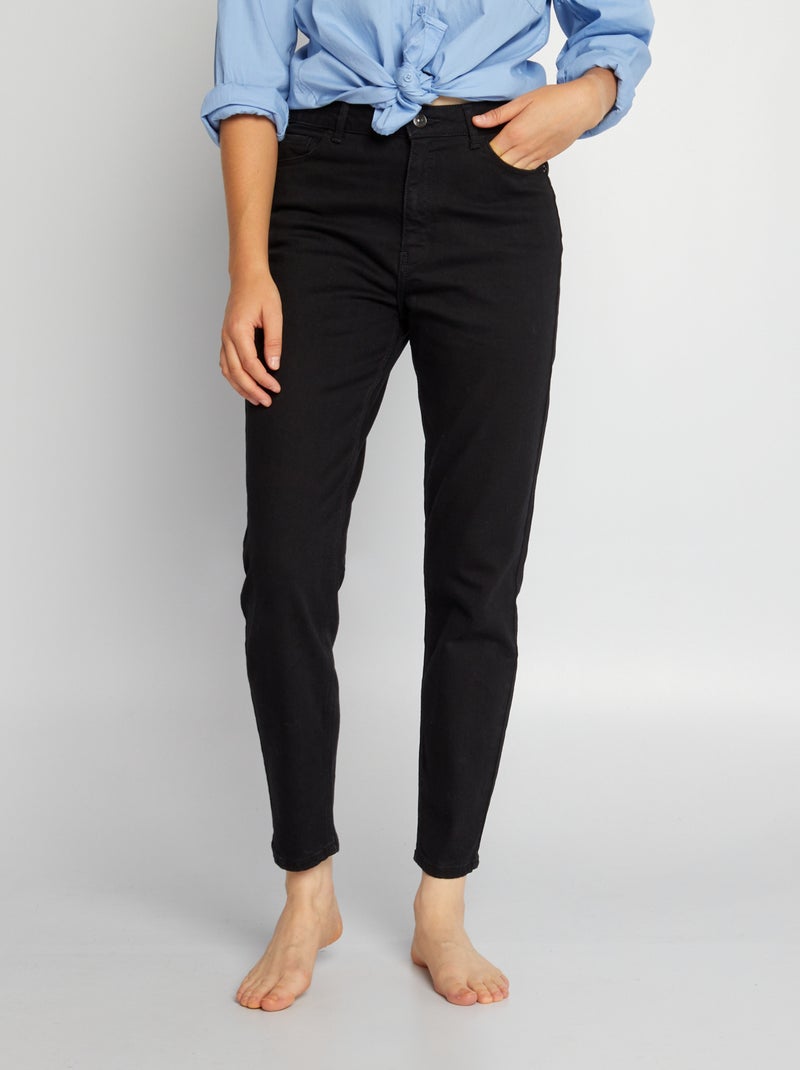 Slim-fit spijkerbroek - 30L ZWART - Kiabi