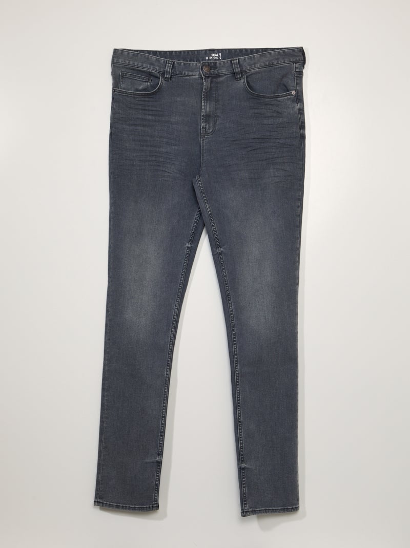 Slim-fit spijkerbroek - 36L GRIJS - Kiabi