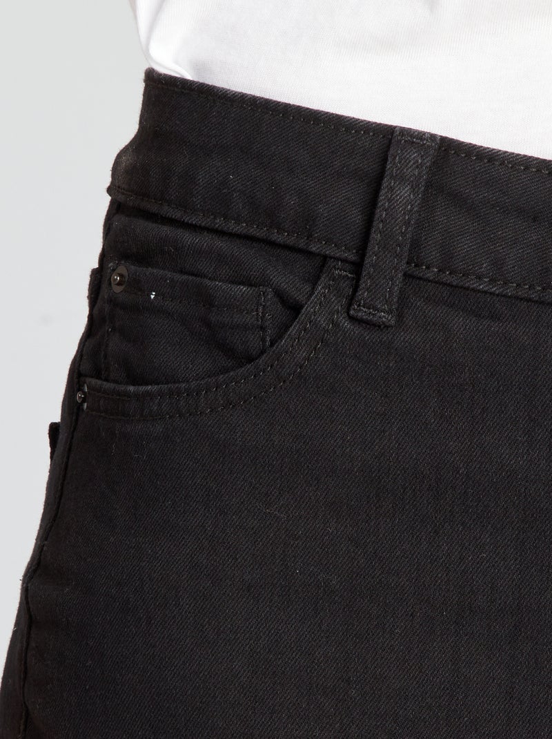 Slim-fit spijkerbroek - L34 ZWART - Kiabi