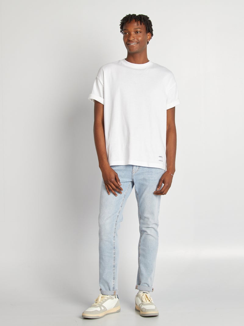 Slim-fit spijkerbroek met vijf zakken BLAUW - Kiabi